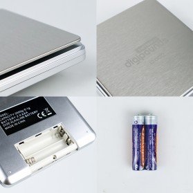 Taffware Digipounds Timbangan Dapur Mini Digital Scale 3kg Akurasi 0.1g - i2000 - Silver - 3