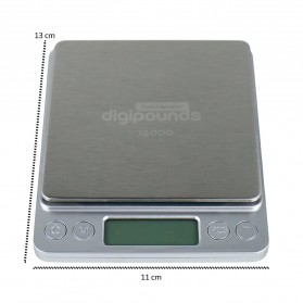 Taffware Digipounds Timbangan Dapur Mini Digital Scale 3kg Akurasi 0.1g - i2000 - Silver - 5