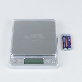Taffware Digipounds Timbangan Dapur Mini Digital Scale 3kg Akurasi 0.1g - i2000 - Silver - 6