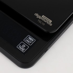 Taffware Digipounds Timbangan Dapur Mini Digital Coffee Scale LCD 10kg Akurasi 1g - TSC10 - Black - 3