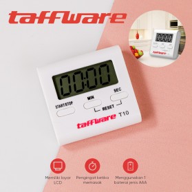 Taffware Timer Masak Dapur Countdown Digital Alarm Clock - T10 - White