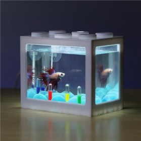 TOPINCN Aquarium Mini Lego Block with White LED - TOP5 - White - 4