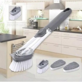 ISHOWTIENDA Sikat Pembersih Serbaguna Cleaning Brush dengan Dispenser Sabun Air - S0026 - Gray/White