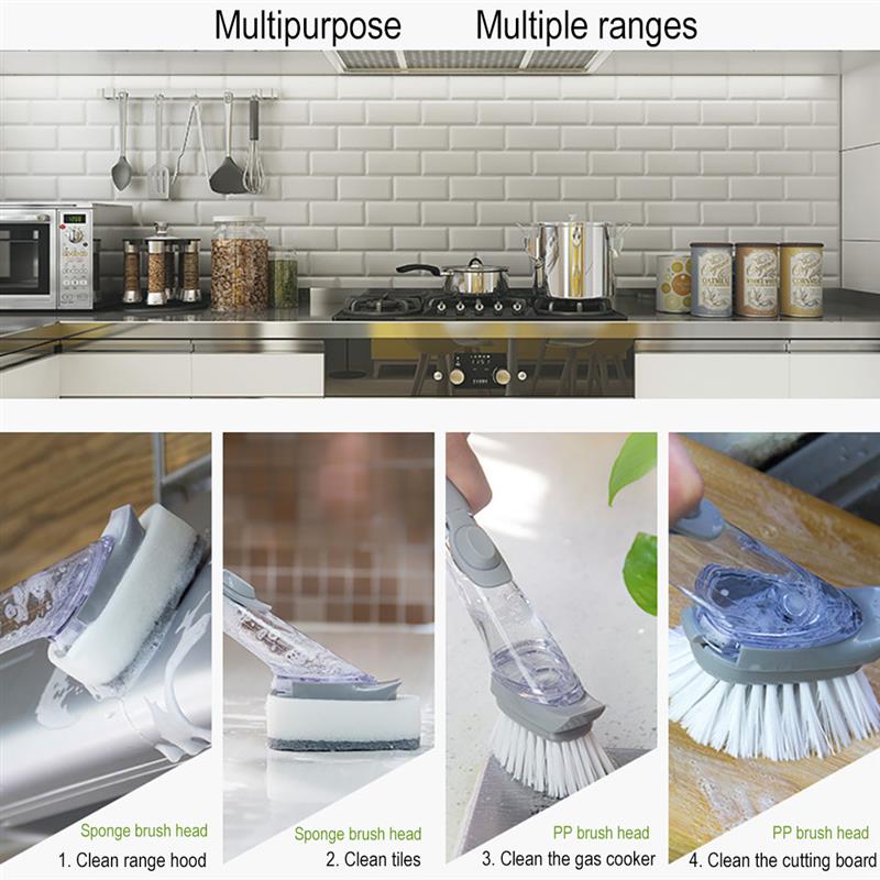 Gambar produk ISHOWTIENDA Sikat Pembersih Serbaguna Cleaning Brush dengan Dispenser Sabun Air - S0026