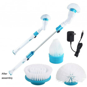 TaffHOME Hurricane Spin Scrubber Sikat WC Elektrik Bathroom Kitchen Cleaning Tools Set - WQ8111 - Blue