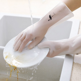 LULUHUT Sarung Tangan Karet Cuci Piring Dishwasher Cleaning Gloves Size S -  ST0001 - White - 2