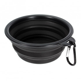 Faroot Mangkok Makanan Anjing Kucing Lipat Bowl Foldable Collapsible - ST366 - Black
