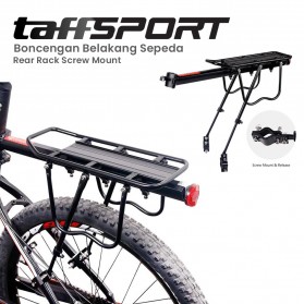 TaffSPORT Boncengan Belakang Sepeda Luggage Carrier Rear Rack Screw Mount Release - RCK-103 - Black