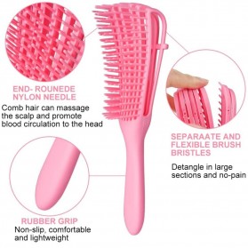 YBLNTEK Sisir Rambut Anti Rontok Detangling Hair Comb Brush - Y75 - Black - 3