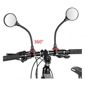 ETOOK Kaca Spion Sepeda 360 Degree Adjustable Bicycle Mirrors Handlebar - L3 - Black