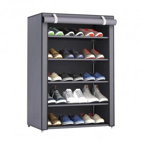 BKZ Rak Sepatu Sandal Multilayer Shoe Rack Cloth Cabinet Storage 7 Layer - F8 - Gray Silver - 6