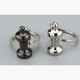 Gantungan Kunci Coffee Tamper Key Barista Accessories Chain - GB300 - Silver - 3