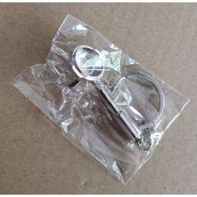 Gantungan Kunci Coffee Tamper Key Barista Accessories Chain - GB300 - Silver - 6
