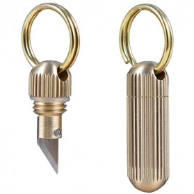 Jinjunlang Pisau Cutter Mini Gantungan Kunci - K13 - Golden - 1
