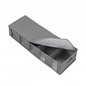 Hifuar Rak Pakaian Lipat Minimalis Folding Storage Organizer Box 97 x 33 x 15cm - HR01 - Gray - 1