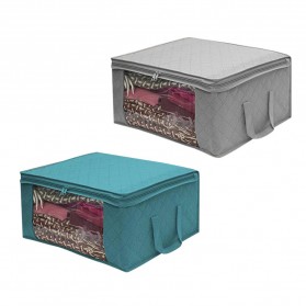 Hifuar Rak Pakaian Lipat Minimalis Folding Storage Organizer Box 97 x 33 x 15cm - HR01 - Gray - 3