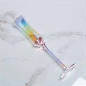LOULONG Gelas Cangkir Glass Crystal Champagne Wine Rainbow Goblet 150ml - JJ1006 - Multi-Color - 1
