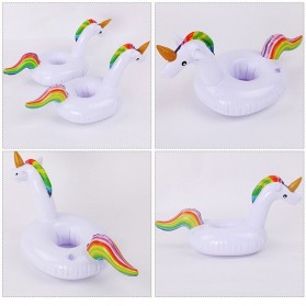 Doffy Pelampung Gelas Minum Kolam Renang Inflatable Cup Holder Model Beach - XY19 - Multi-Color - 7