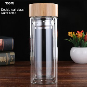 BORREY Botol Minum Kaca Tea Infuser Glass Bottle 450 ml - BR-029 - Transparent - 4