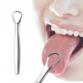FourSoft Pembersih Lidah Tongue Oral Scraper Cleaner - LSO134 - Silver