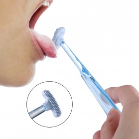 LEKGAVD Sikat Lidah Tongue Oral Scraper Cleaner - LSO135 - Blue