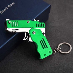 HoMart Mainan Pistol Karet Gelang Foldable Rubber Band Gun - XH-099 - Green