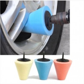 IDEATE Spons Brush Bor Listrik Velg Ban Mobil Polishing Cone Car Wheel Sponge Style 2 - YQ015 - Blue - 1