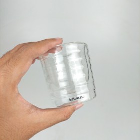 Aldismala Gelas Cangkir Kopi Anti Panas Double-Wall Borosilicate Glass Nespresso Series 150ml - Transparent - 4