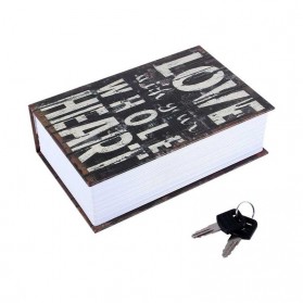 HOMESAFE Kotak Buku Novel Safety Key Lock Box Hidden Storage - DHZ004 - Cream - 3