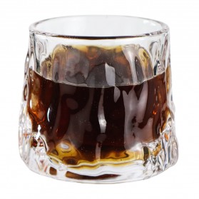 One Two Cups Gelas Cangkir Spinning Whisky Wine Glass Cup 150 ml Tree Style - YJ101 - Transparent