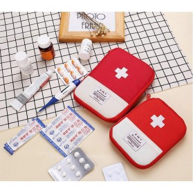 ZhangPei Tas Mini Obat P3K Portable First Aid Medical Kit Bag Case Size L - A308 - Blue - 4
