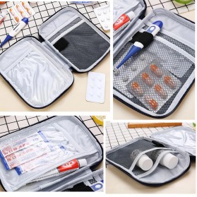ZhangPei Tas Mini Obat P3K Portable First Aid Medical Kit Bag Case Size L - A308 - Blue - 5