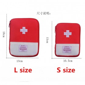 ZhangPei Tas Mini Obat P3K Portable First Aid Medical Kit Bag Case Size L - A308 - Blue - 6