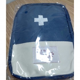 ZhangPei Tas Mini Obat P3K Portable First Aid Medical Kit Bag Case Size L - A308 - Blue - 7