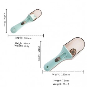 LMETJMA Sendok Ukur Adjustable Measuring Spoons Marking Magnetic Scoop 2 PCS - KC0602 - Blue - 8