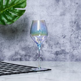 LOULONG Gelas Cangkir Glass Crystal Champagne Wine Rainbow Goblet 650ml - XR1025 - Multi-Color