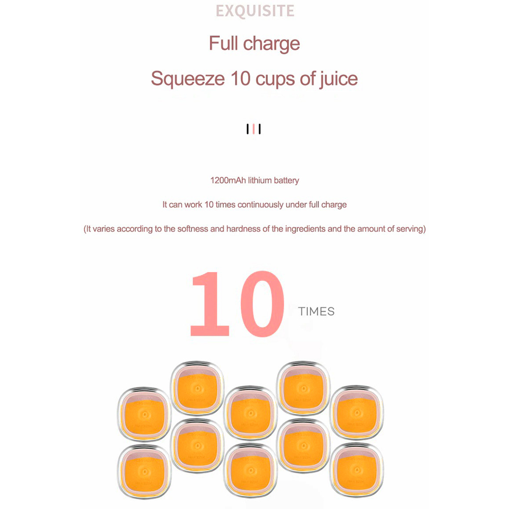 Blender Buah Mini Portable Juicer Cup USB Rechargeable