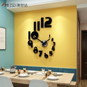 MEISD Jam Dinding Besar DIY Giant Wall Clock Model Modern 120 cm - M2203 - Black - 1