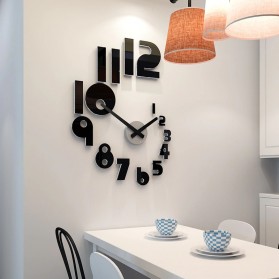 MEISD Jam Dinding Besar DIY Giant Wall Clock Model Modern 120 cm - M2203 - Black - 2
