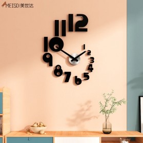 MEISD Jam Dinding Besar DIY Giant Wall Clock Model Modern 120 cm - M2203 - Black - 3