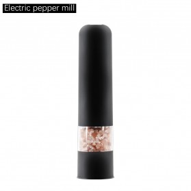 HIKUUI Penggiling Biji Lada Garam Otomatis Spice Pepper Mill Grinder - HK122 - Black
