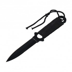 HALLER Pisau Tactical Wild Outdoor Self Defense Knife Survival Tool - D579 - Black