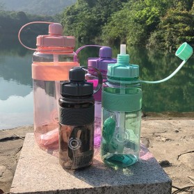 Niehaina Botol Minum Plastik BPA Free Fitness Gym Bottle 600ml - HA437 - Gray