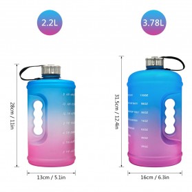 VOCLEIN Botol Minum Besar Travel Model Galon BPA Free 2200ml - V222 - Mix Color - 5