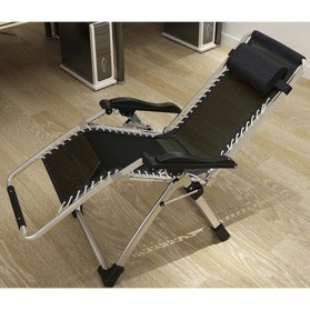 Zero Gravity Kursi Lipat Kerja Folding Picnic Chair with Tray - ZD2101 - Black - 4