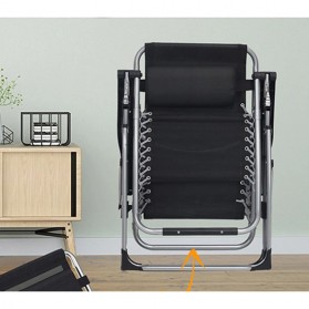 Zero Gravity Kursi Lipat Kerja Folding Picnic Chair with Tray - ZD2101 - Black - 5