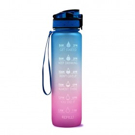 Ronya Botol Minum Plastik Tabung Leakproof Frosted 1000ml - R151 - Multi-Color