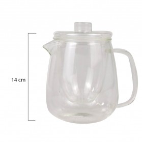 One Two Cups Teko Pitcher Teh Chinese Teapot 600ml with Saringan Infuser - K77 - Transparent - 6