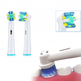 SEAGO Kepala Pengganti Sikat Gigi Electrik Toothbrush Dual Clean Replacement Heads 4 PCS for Oral-B D12 D16 D100 - EB50A - White - 7