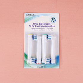 SEAGO Kepala Pengganti Sikat Gigi Electrik Toothbrush Dual Clean Replacement Heads 4 PCS for Oral-B D12 D16 D100 - EB50A - White - 9